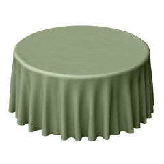 Polyester 120" Round Tablecloth Dusty Sage Green - Seamless Wrinkle-Resistant Table Cover