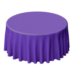 Polyester 120" Round Tablecloth Purple - Seamless Wrinkle-Resistant Table Cover