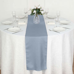 Polyester 12"x108" Table Runner Dusty Blue - Durable & Wrinkle-Resistant Table Decor