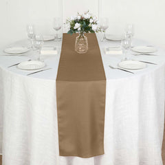 Polyester 12"x108" Table Runner Taupe - Durable & Wrinkle-Resistant Table Decor