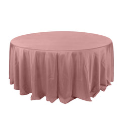 Polyester 132" Round Tablecloth Dusty Rose - Seamless Chic Table Cover