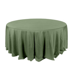 Polyester 132" Round Tablecloth Olive Green - Seamless Chic Table Cover