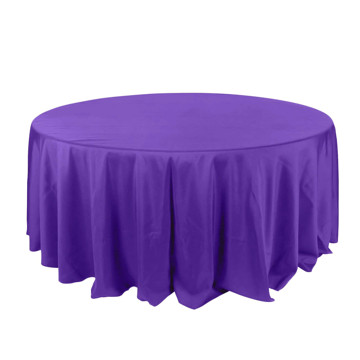 Polyester 132" Round Tablecloth Purple - Seamless Chic Table Cover