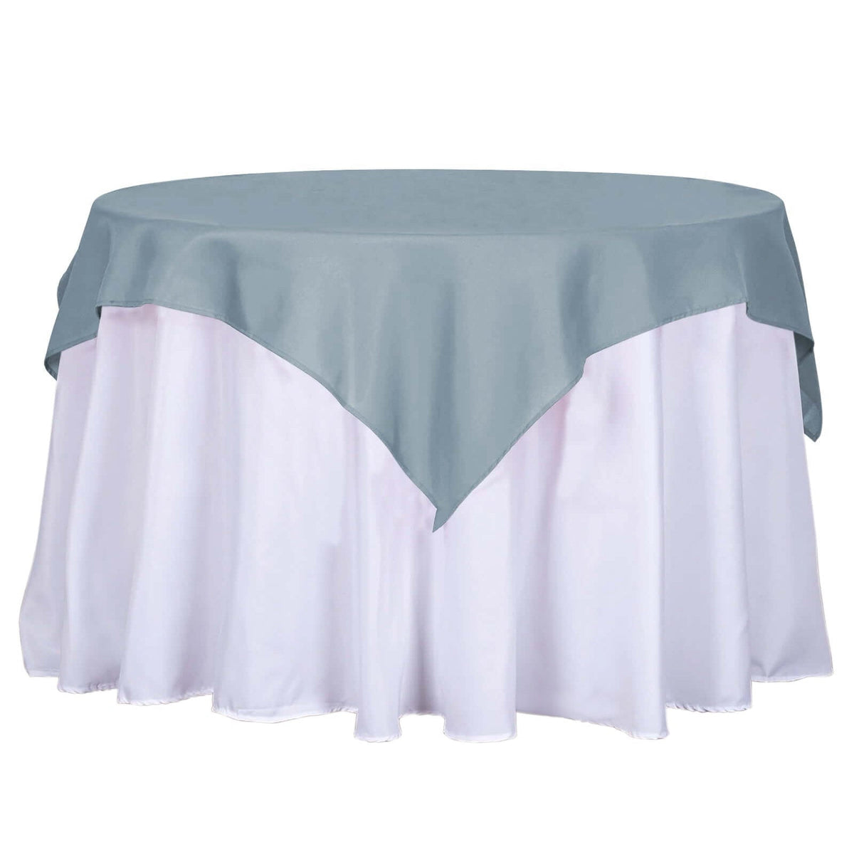 Polyester 54"x54" Table Overlay Square Tablecloth Dusty Blue - Wrinkle-Resistant & Durable Table Cover