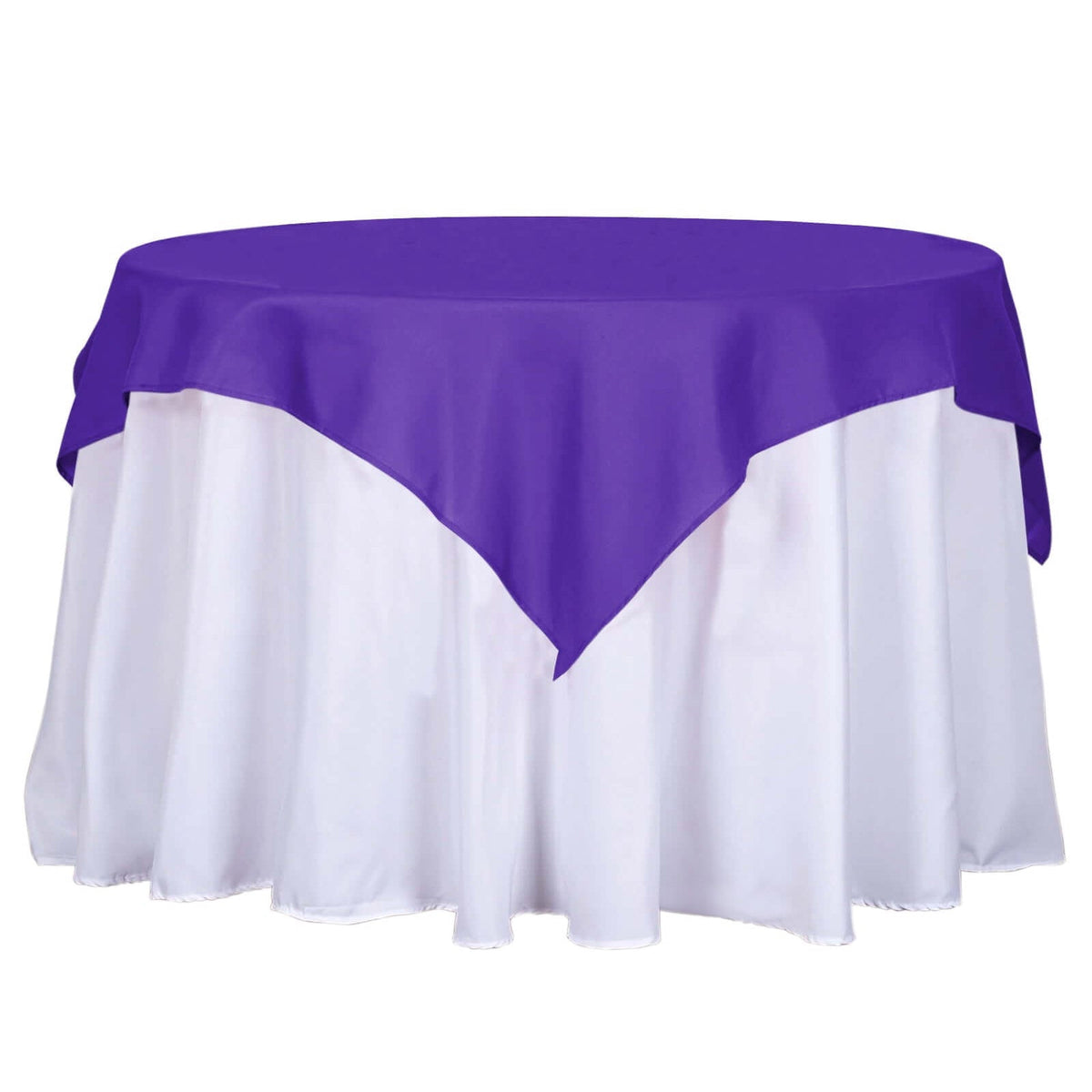 Polyester 54"x54" Table Overlay Square Tablecloth Purple - Wrinkle-Resistant & Durable Table Cover