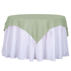 Polyester 54"x54" Table Overlay Square Tablecloth Sage Green - Wrinkle-Resistant & Durable Table Cover