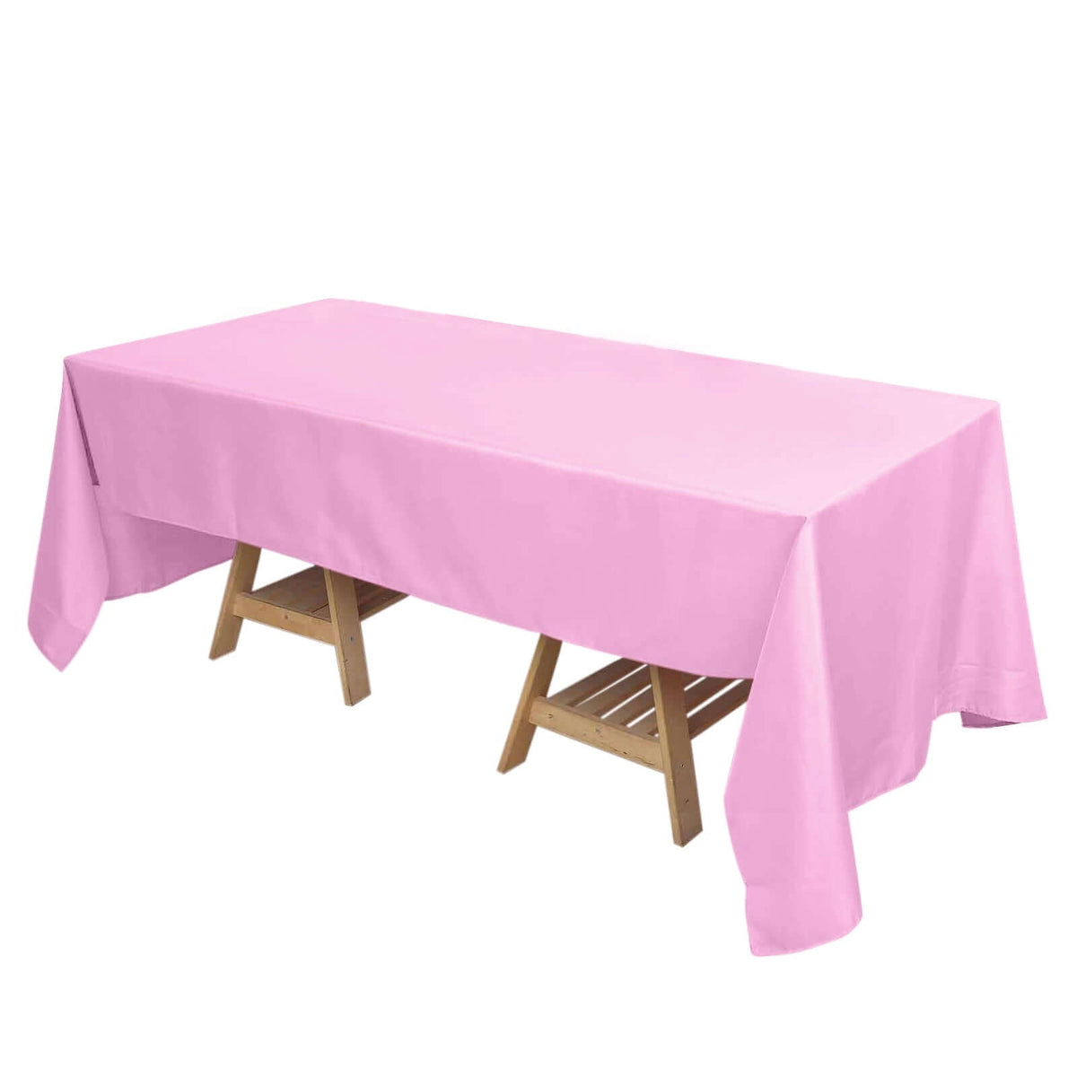 Polyester 72"x120" Rectangle Tablecloth Pink - Durable and Stylish Table Cover