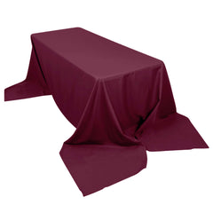 Polyester 90"x156" Rectangle Tablecloth Burgundy - Seamless Wrinkle-Resistant Table Cover
