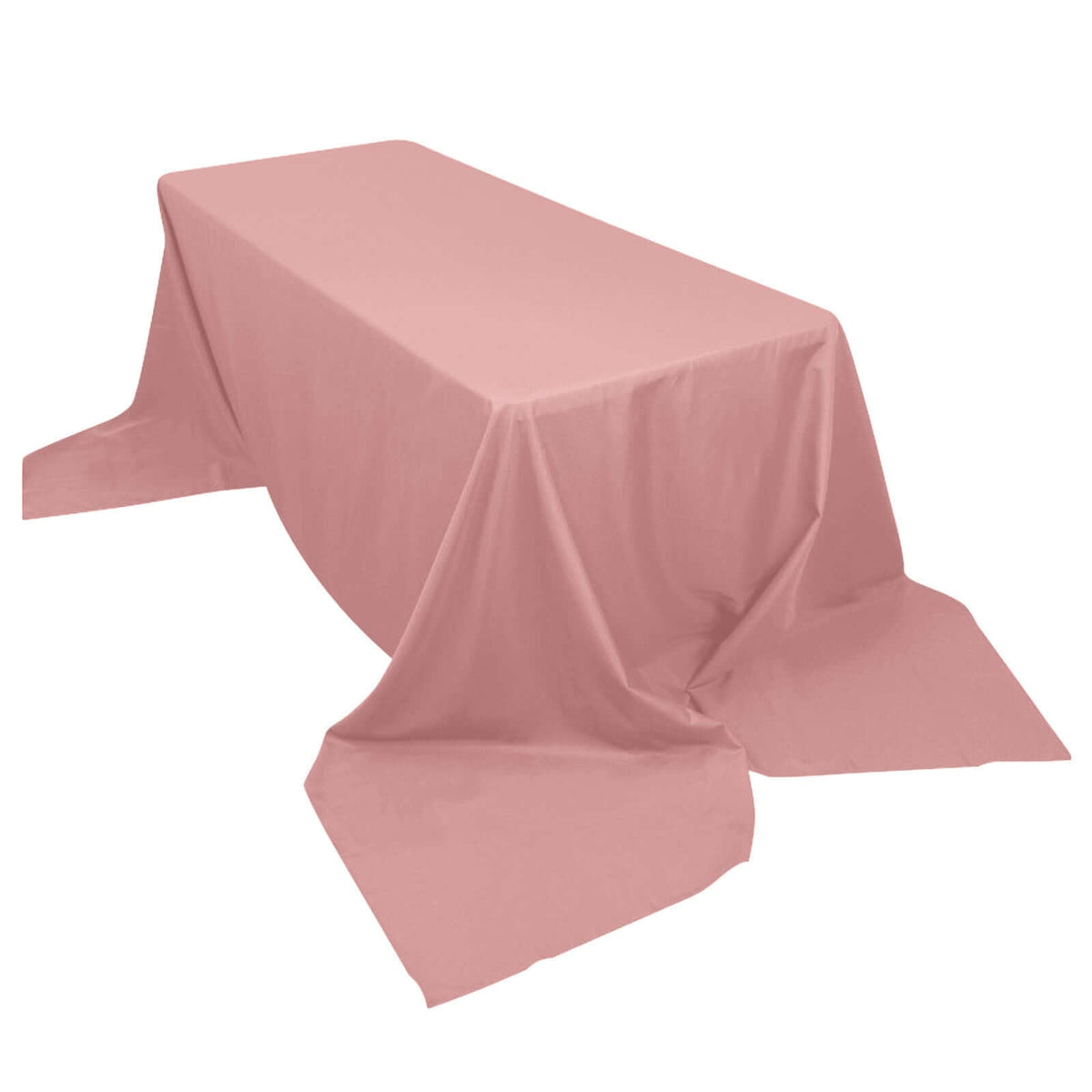 Polyester 90"x156" Rectangle Tablecloth Dusty Rose - Seamless Wrinkle-Resistant Table Cover