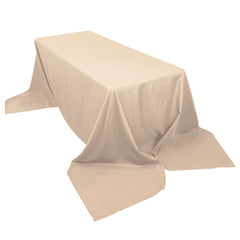Polyester 90"x156" Rectangle Tablecloth Nude - Seamless Wrinkle-Resistant Table Cover