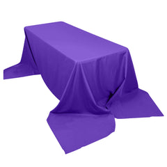 Polyester 90"x156" Rectangle Tablecloth Purple - Seamless Wrinkle-Resistant Table Cover