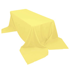 Polyester 90"x156" Rectangle Tablecloth Yellow - Seamless Wrinkle-Resistant Table Cover