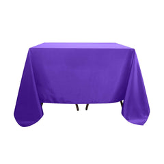 Polyester Square 90"x90" Tablecloth Purple - Wrinkle-Resistant & Durable Table Cover