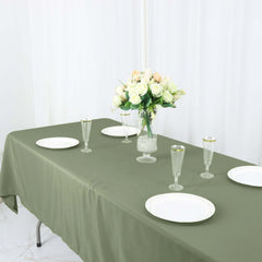 Polyester 60"x102" Rectangle Tablecloth Dusty Sage Green - Durable and Stylish Table Cover