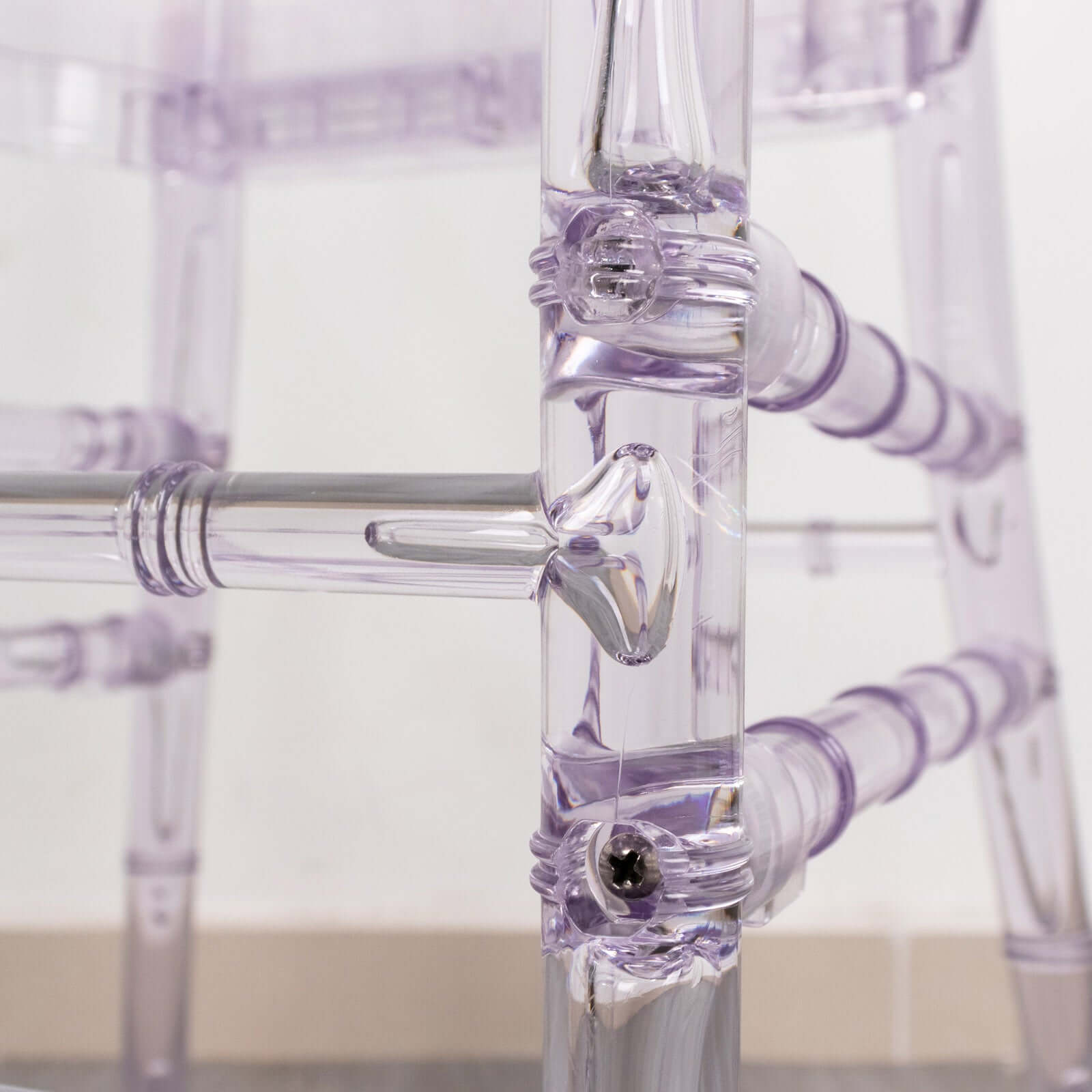 Acrylic Stackable Ghost Chair in Phoenix Chiavari style Transparent Resin with Oval Back Clear - Sleek Armless Design for Weddings & Gatherings