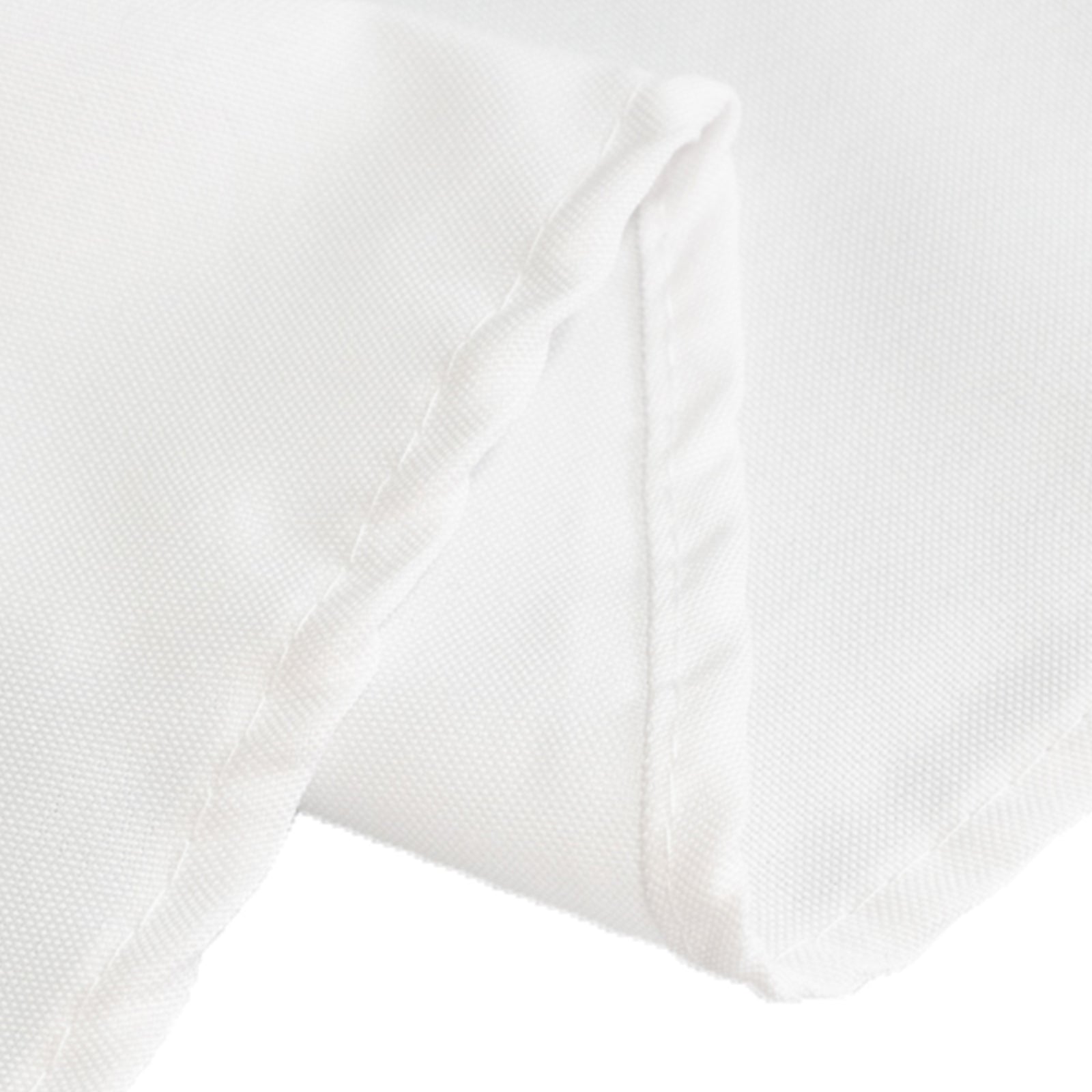 Fire Retardant Premium Polyester 90" Round Tablecloth White - Stylish High-Performance Table Cover for Large Gatherings