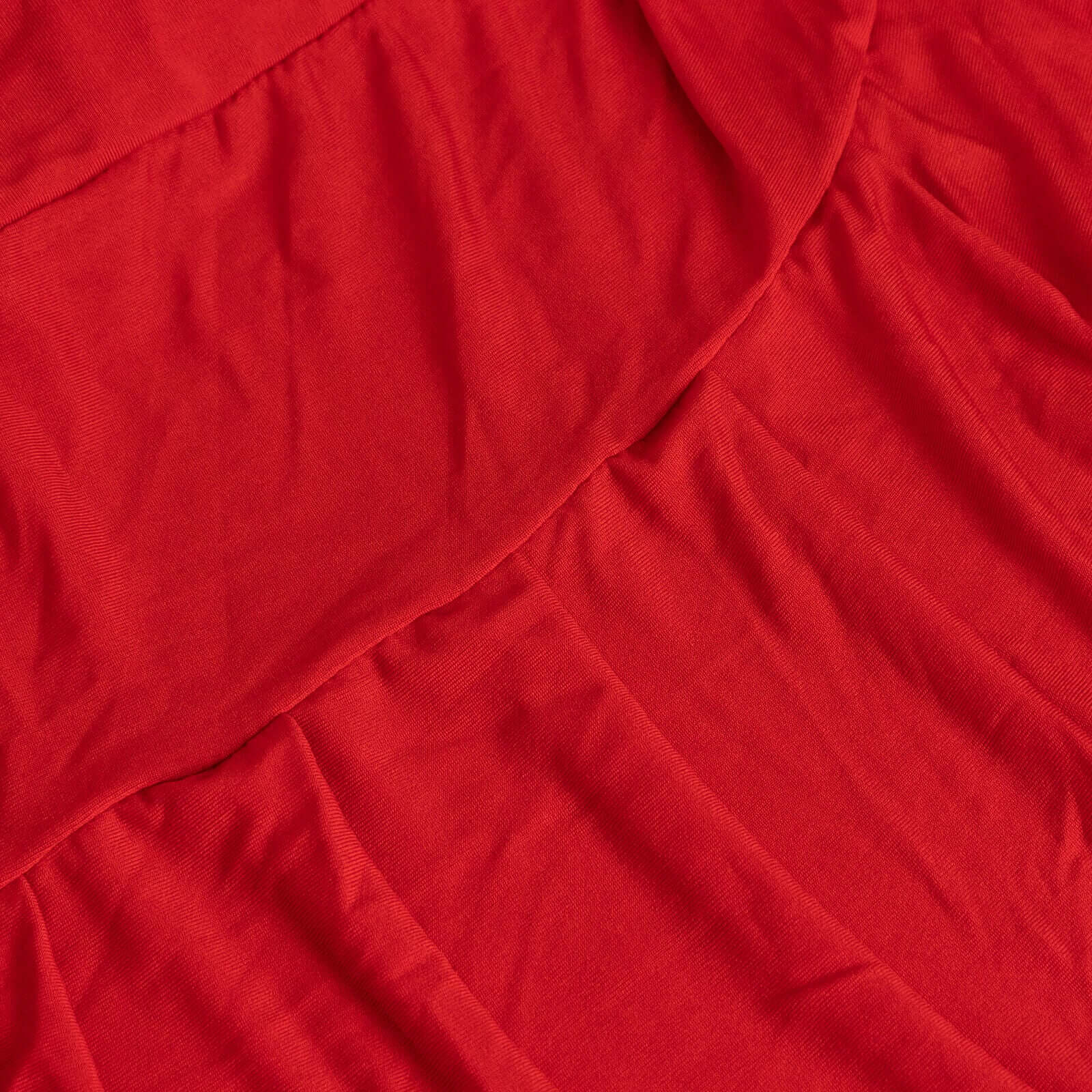 Spandex Chair Cover with Ruffle Pleated Skirt for Banquet Chairs Red - 1-Piece Stretch Fitted Slipcover