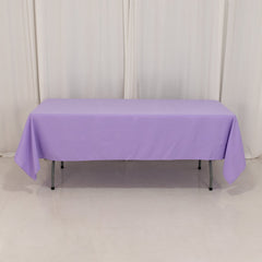 Premium Polyester 60"x102" Rectangle Tablecloth Lavender Lilac - Durable 220GSM Wrinkle-Resistant Table Cover