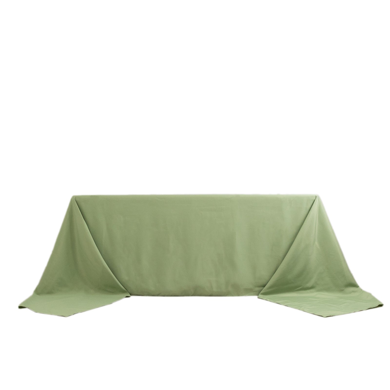 Premium Polyester 90"x156" Rectangle Tablecloth Sage Green - Seamless 220GSM Stain-Resistant Table Cover