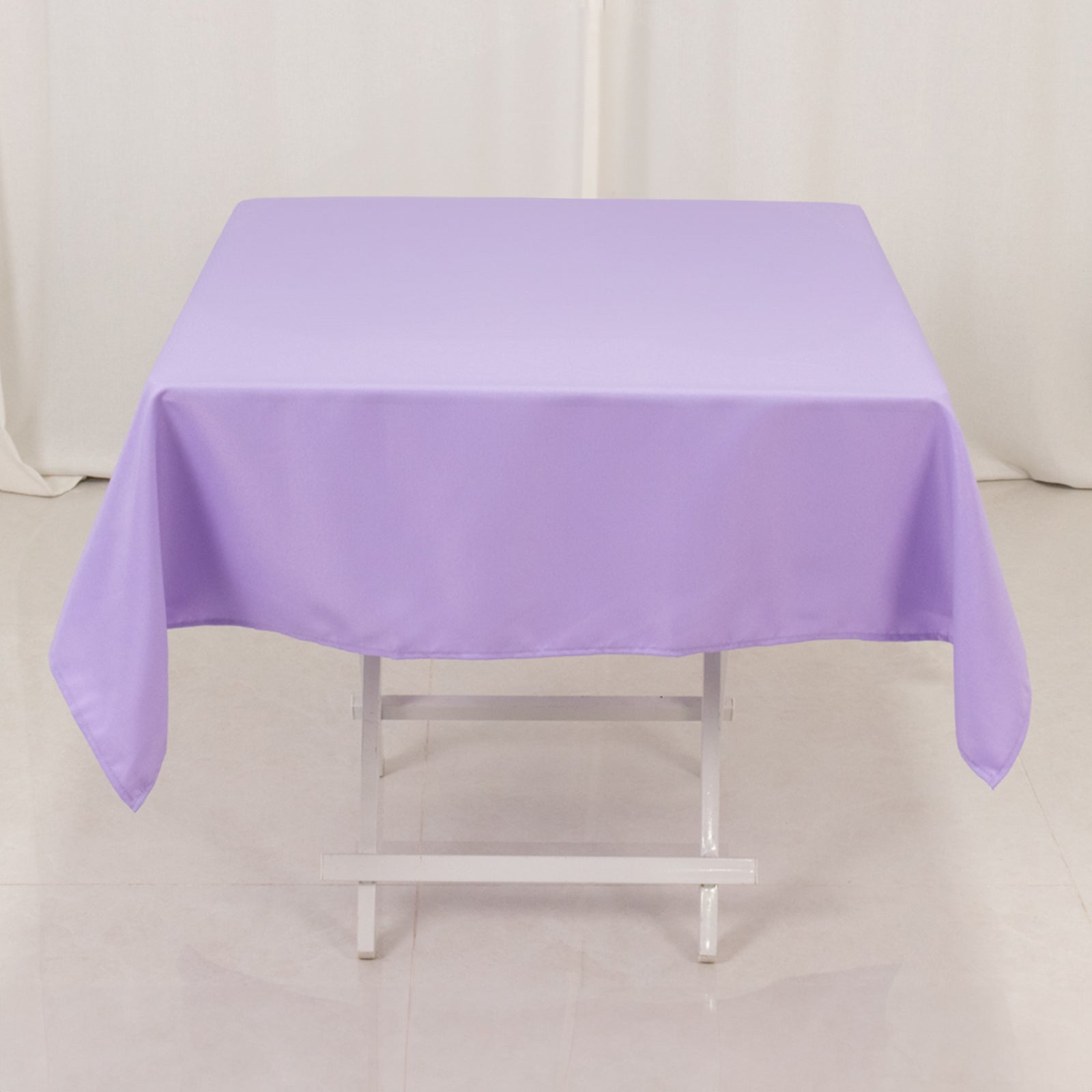 Premium Polyester 54"x54" Square Tablecloth Lavender Lilac - Stain and Wrinkle-Resistant 220GSM Table Cover