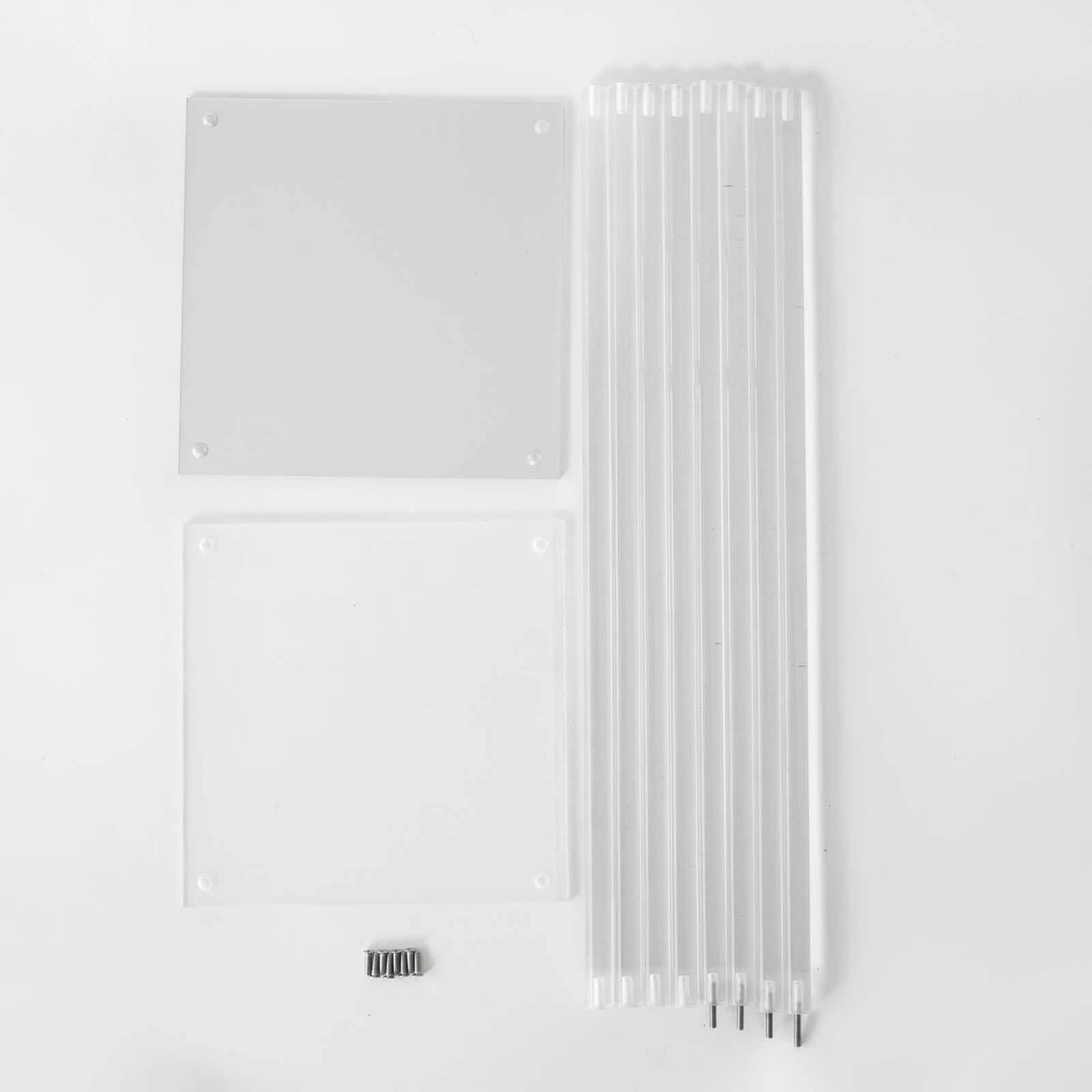 Acrylic Floor Vase Flower Stand with Square Mirror Base Clear - Decorative Wedding Column for Large Events 48"