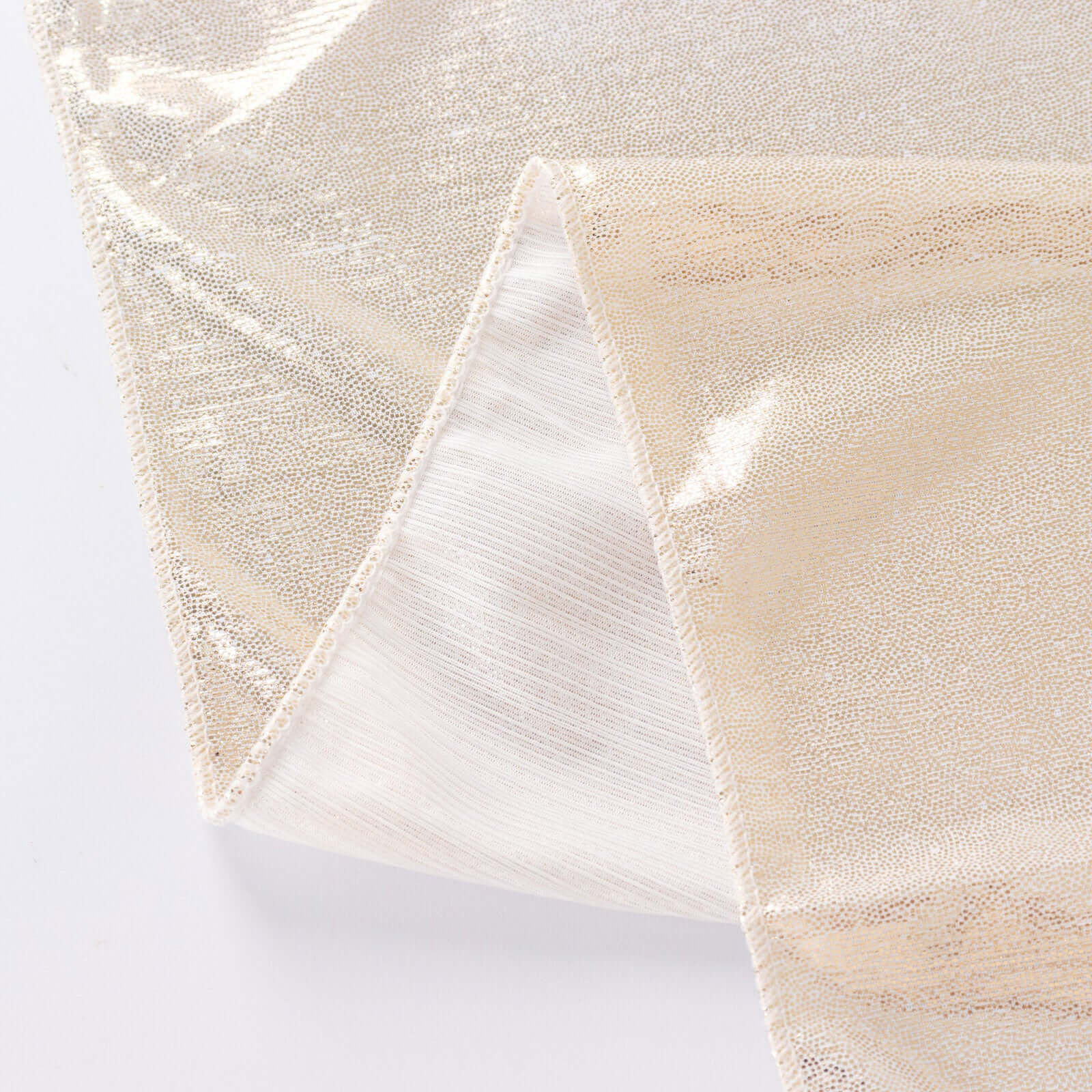 Sequin Dots Polyester 60"x126" Rectangle Tablecloth Shimmering Beige - Wrinkle Free & Sparkling Table Cover