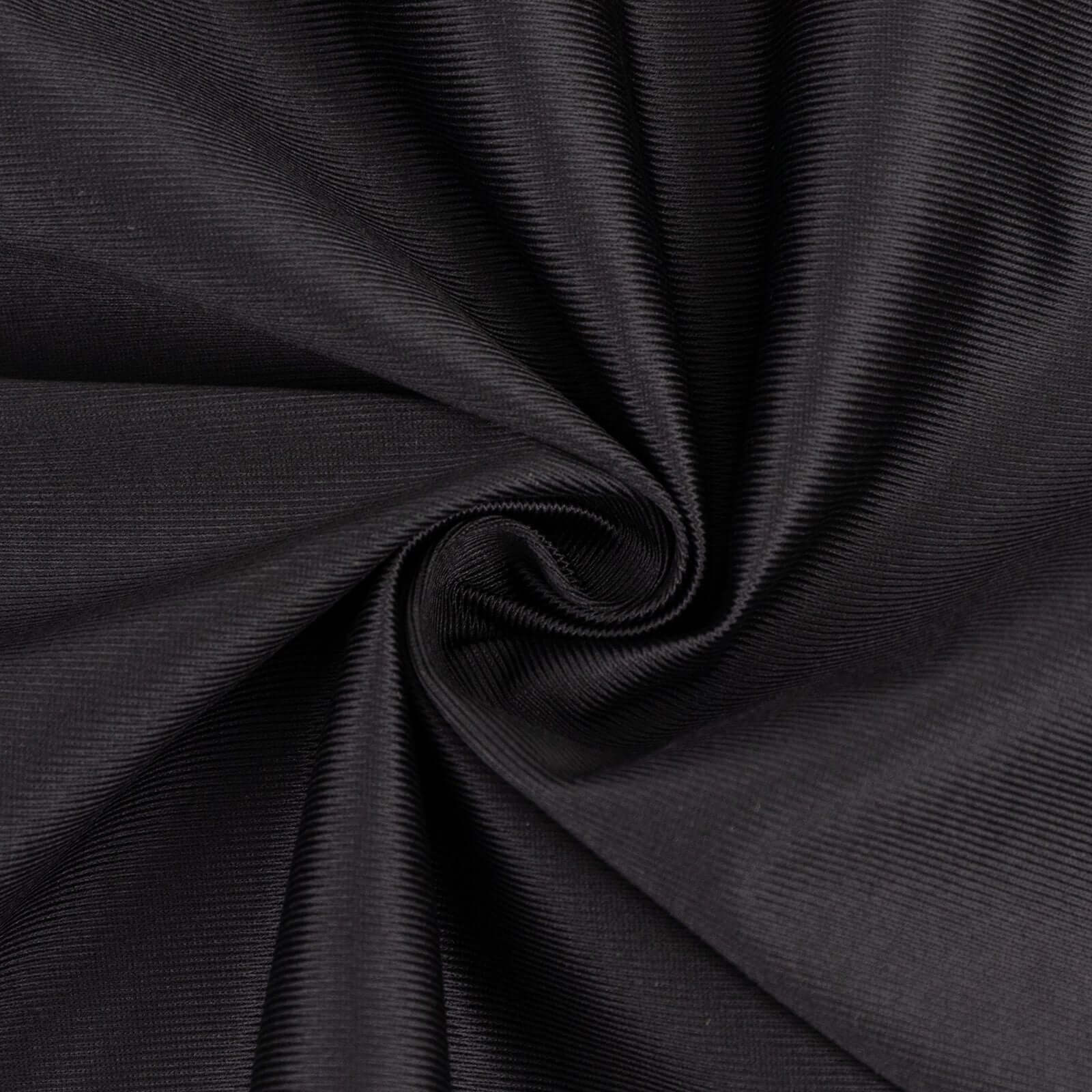 Black Scuba Polyester Fabric Roll, Wrinkle Free DIY Craft Fabric Bolt- 60"x10 Yards