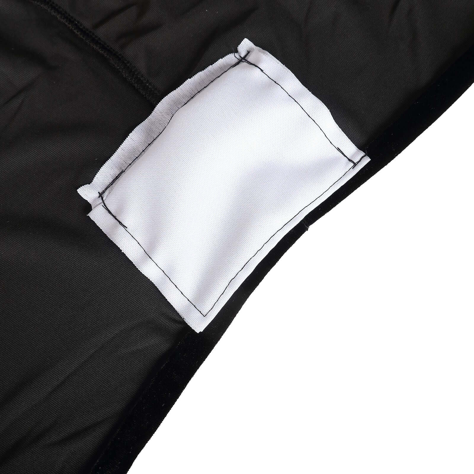 Velvet Spandex 6ft Rectangle Tablecloth Black - Fitted Wrinkle-Free Design for 72"x30" Tables