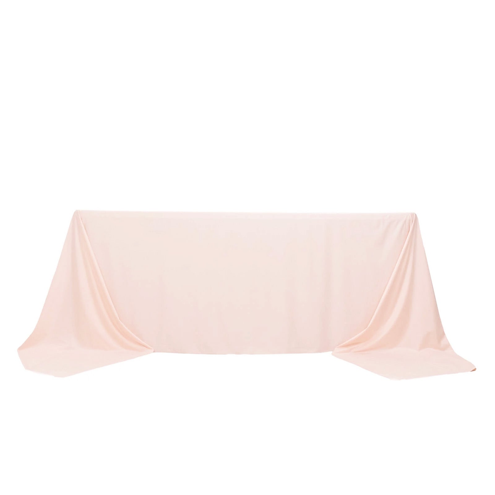 Scuba Rectangular 90"x156" Tablecloth Blush - Wrinkle Free, Stain Resistant & Seamless Table Cover