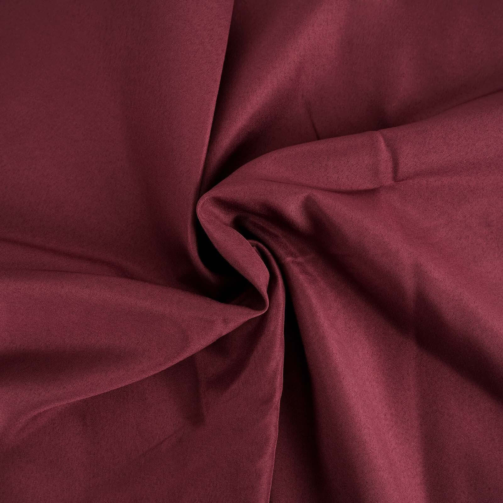 Polyester 132" Round Tablecloth Burgundy - Seamless Chic Design Table Cover