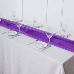 Chiffon 6ft Table Runner Purple - Flowy & Lightweight Table Decor