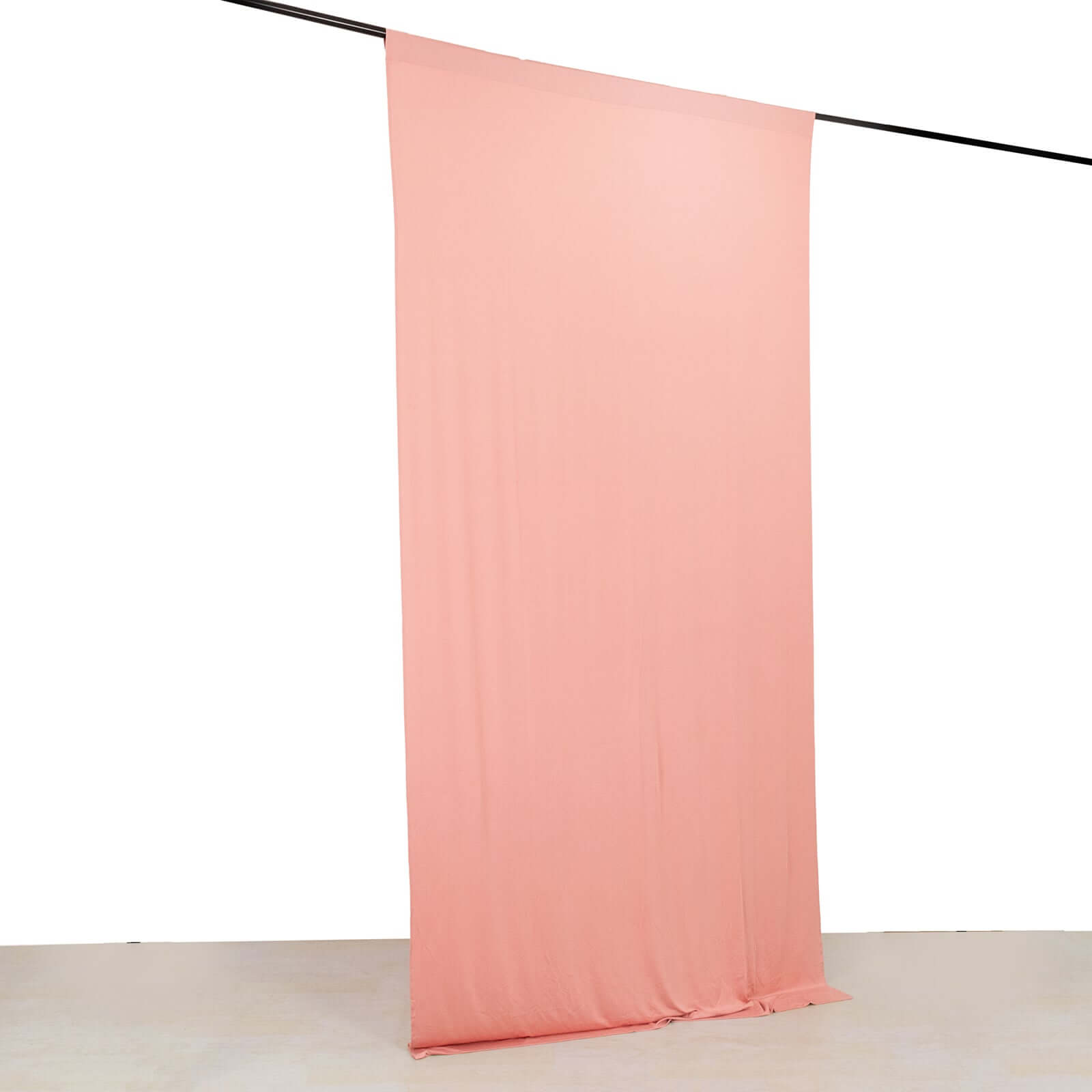 Dusty Rose 4-Way Stretch Spandex Event Curtain Drapes, Wrinkle Free Backdrop Event Panel with Rod Pockets - 5ftx10ft