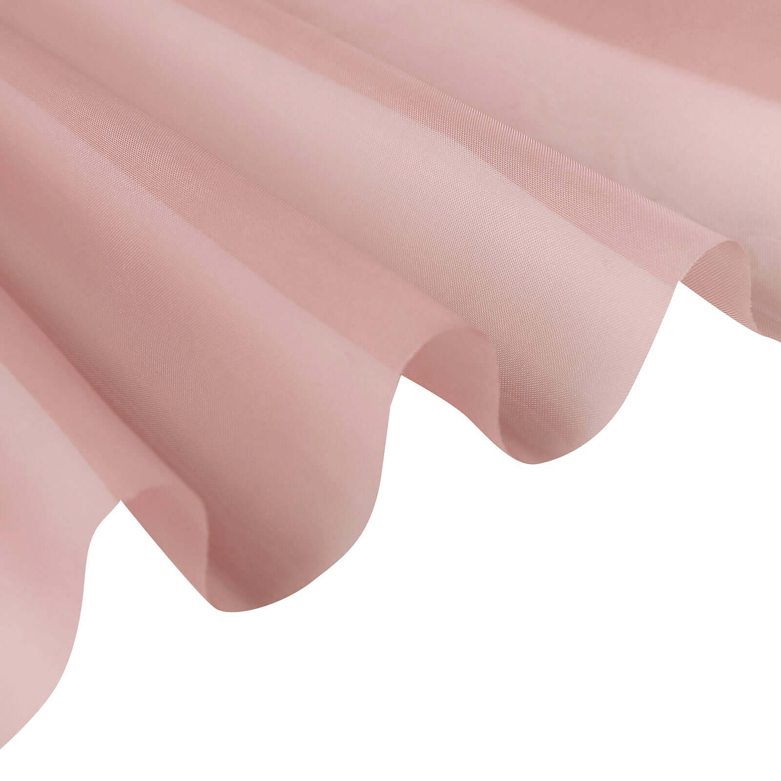 5ftx14ft Dusty Rose Chiffon Curtain Panel, Durable Flame Resistant Backdrop Ceiling Drapery With Rod Pocket