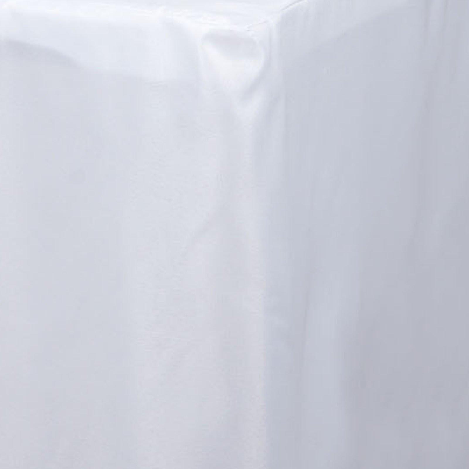 Fitted Polyester 72"x30" Rectangle Tablecloth White - Durable and Easy to Maintain Table Cover for Weddings & Banquets