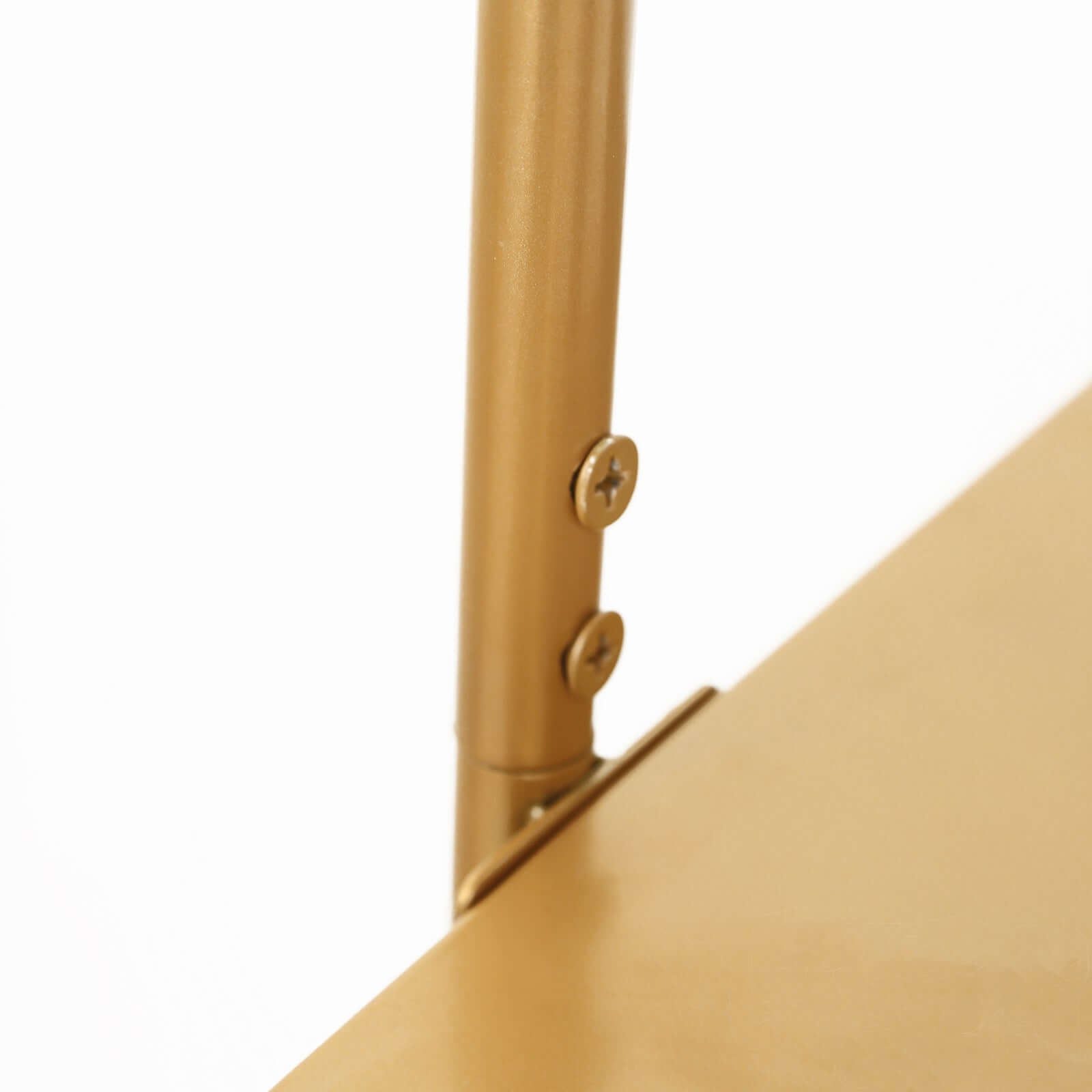 3-Tier Metal Oval Cupcake Dessert Stand Gold for Luxurious Event and Party Settings 6.5ft