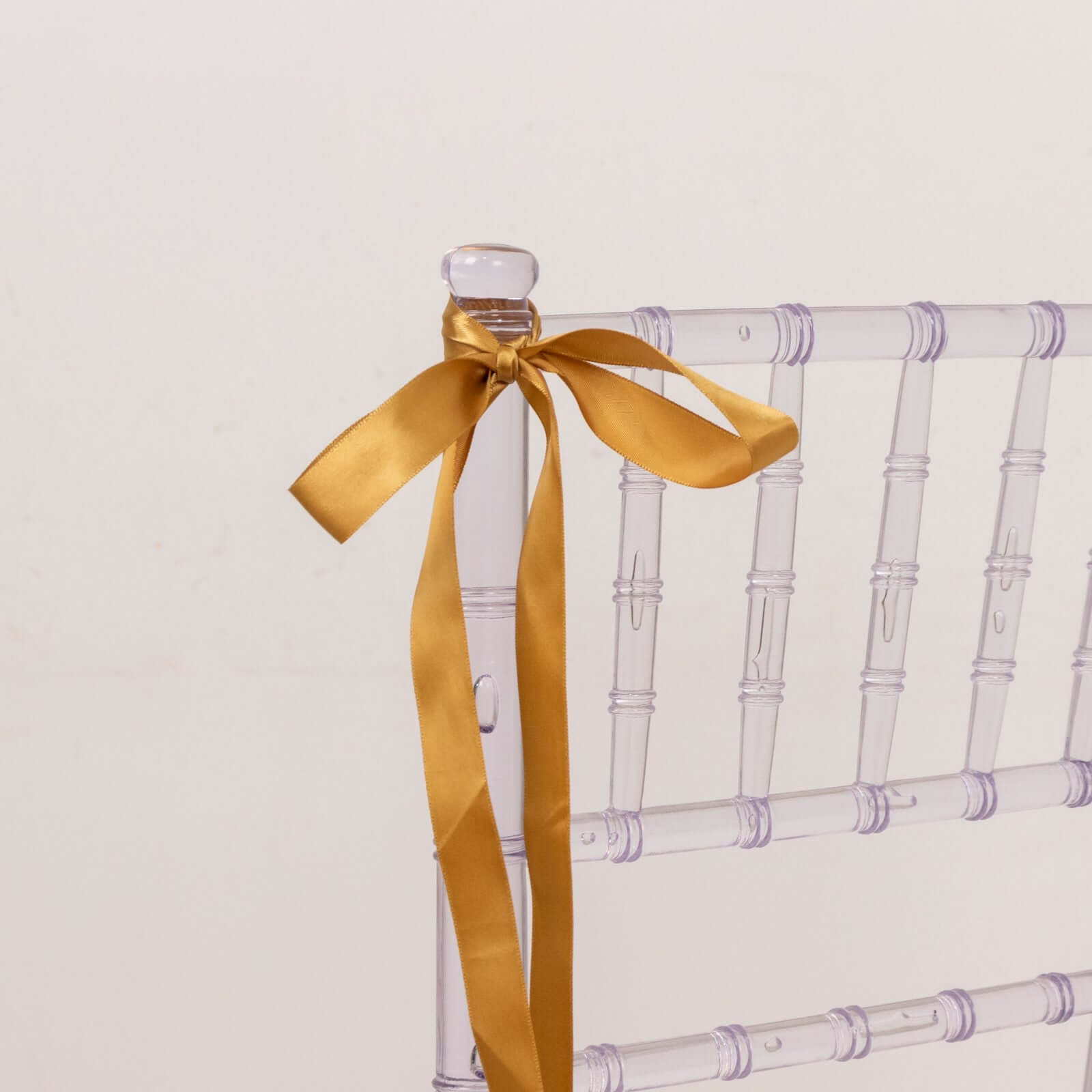 100 Yards 7/8" Gold Single Face Decorative Satin Ribbon