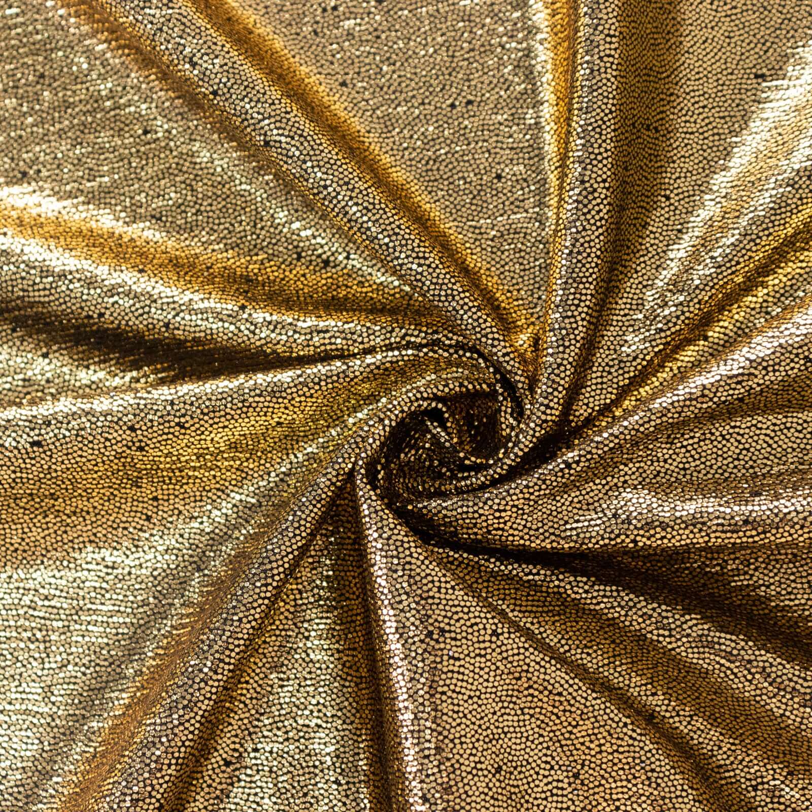 Sequin Dots Polyester 60"x126" Rectangle Tablecloth Shimmering Antique Gold - Wrinkle Free & Sparkling Table Cover