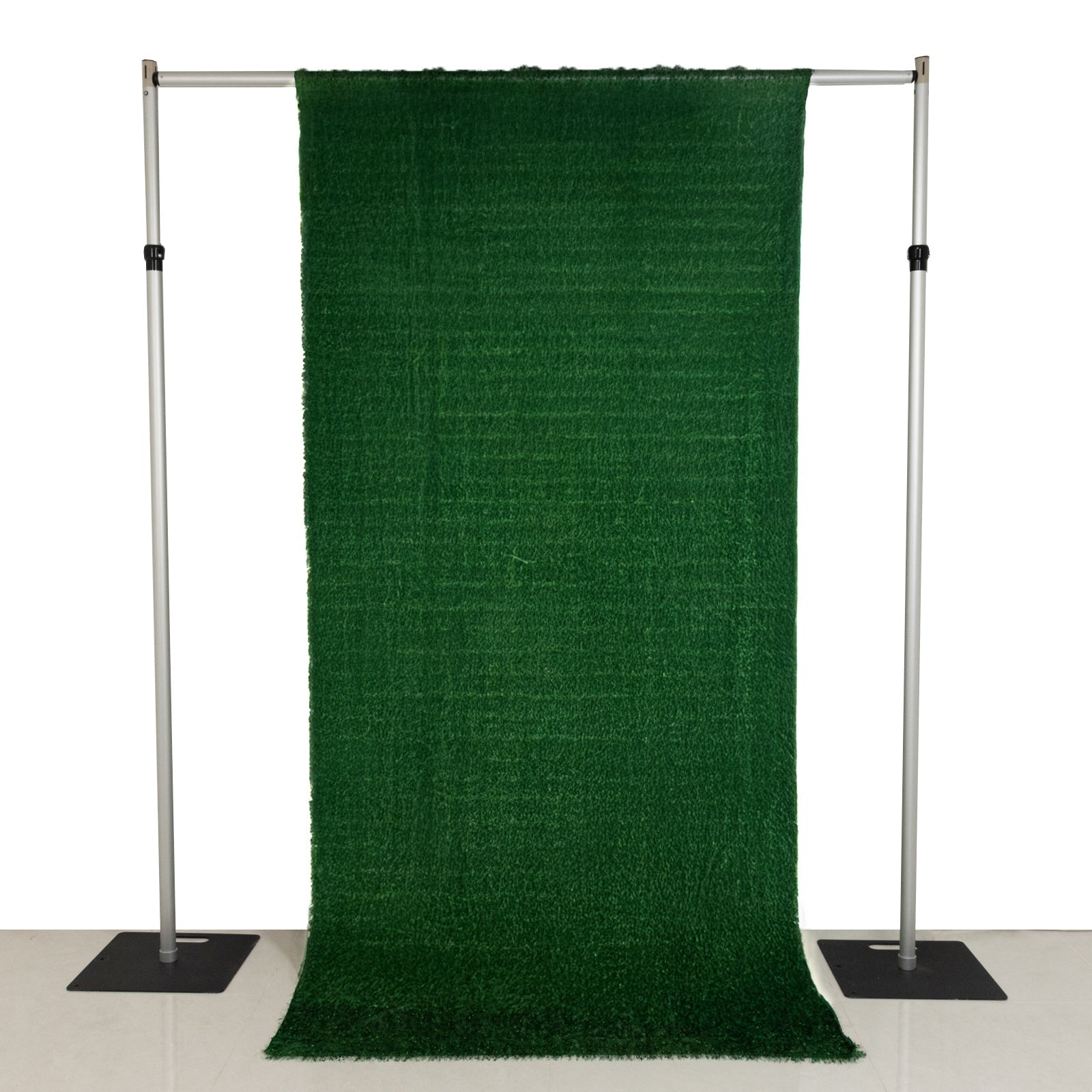 5ftx10ft Green Fringe Shag Polyester Event Drapery Panel, Minky Fabric Divider Backdrop Curtain