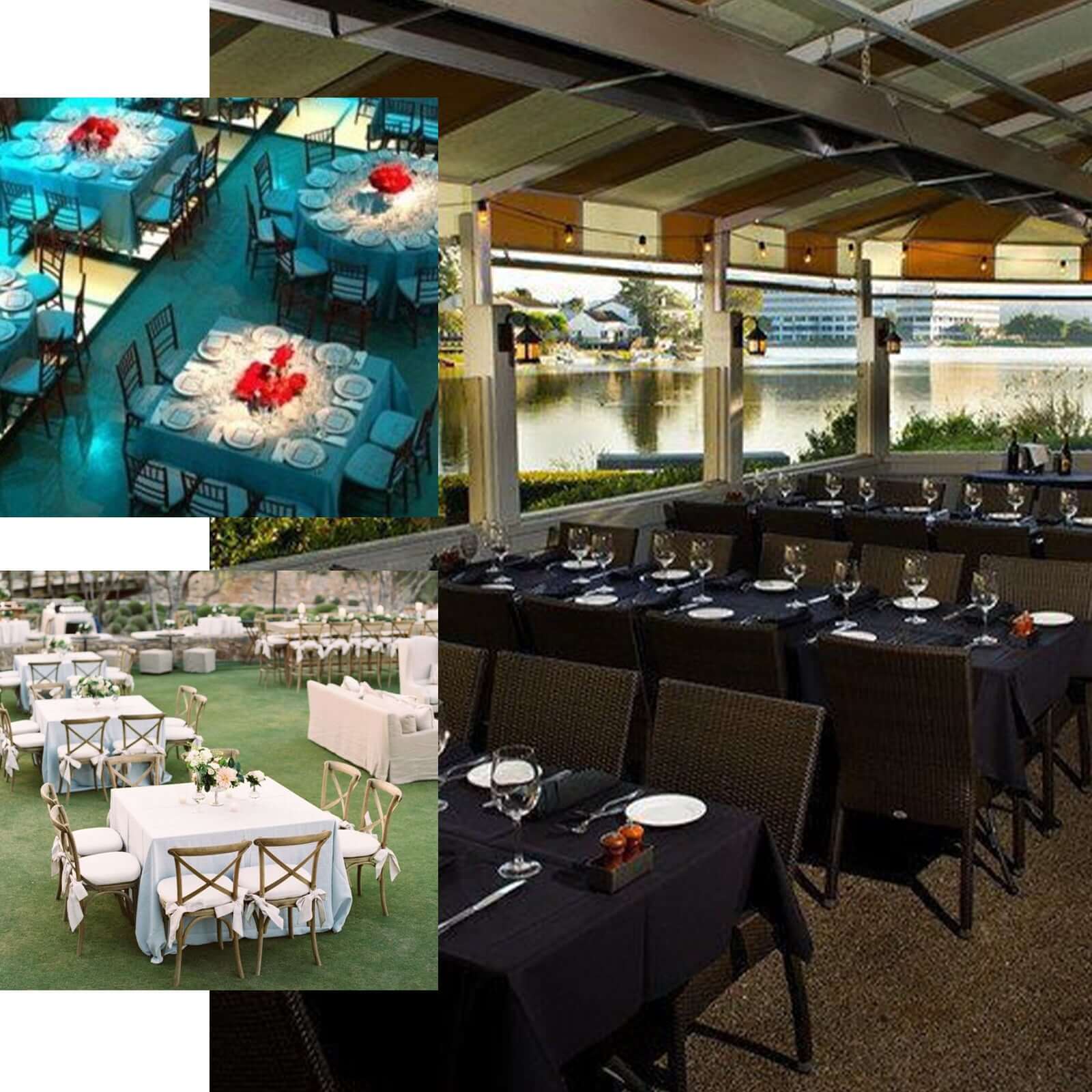 Polyester Square 90"x90" Tablecloth Light Blue - Wrinkle-Resistant & Durable Table Cover