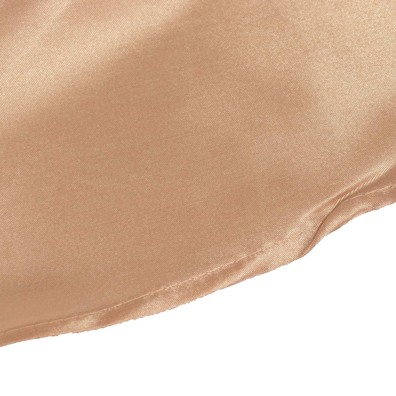 Satin 132" Round Tablecloth Nude - Stylish Seamless Table Cover