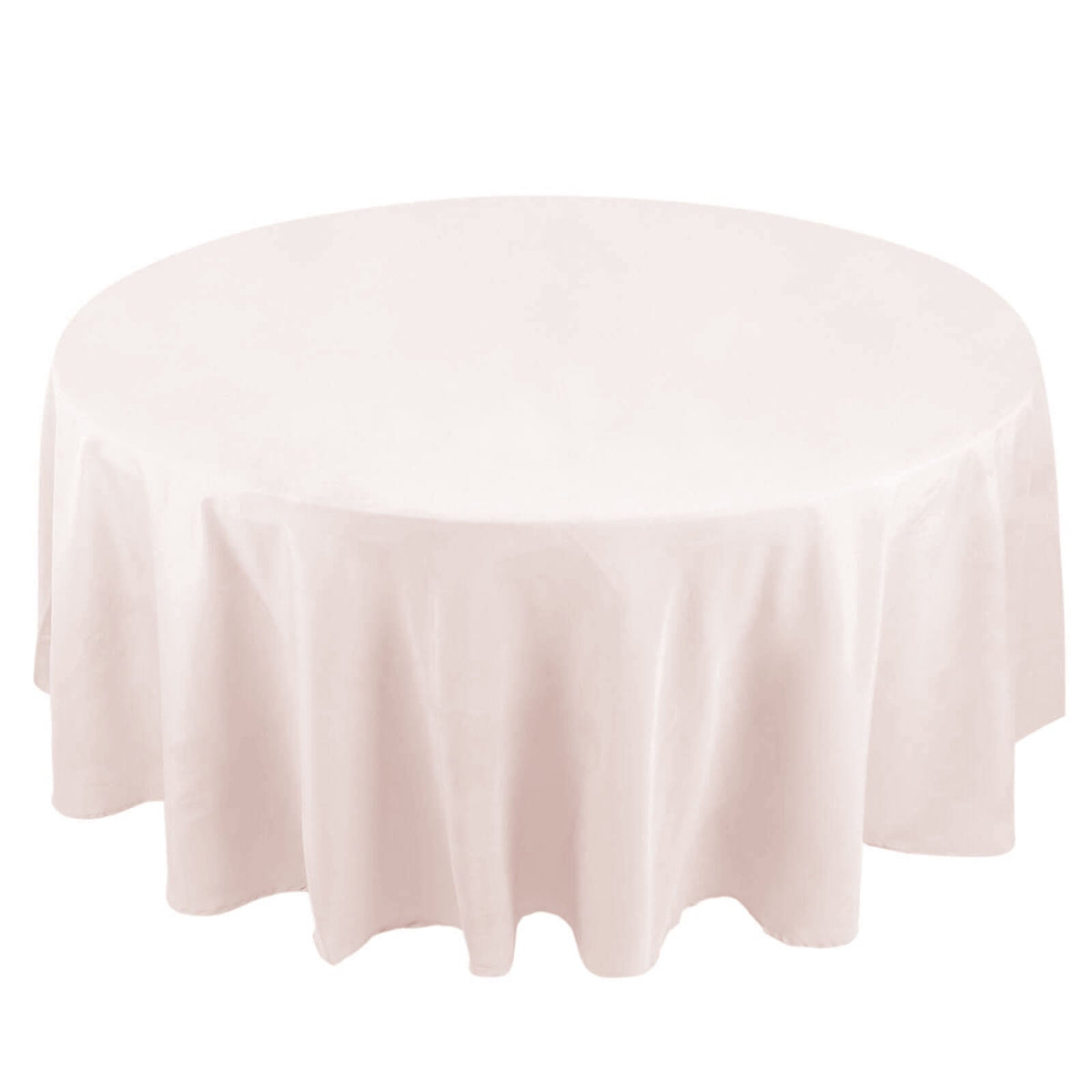 Premium Polyester 108" Round Tablecloth Blush - Wrinkle-Resistant 220GSM Table Cover
