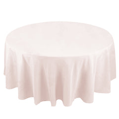 Premium Polyester 108" Round Tablecloth Blush - Wrinkle-Resistant 220GSM Table Cover