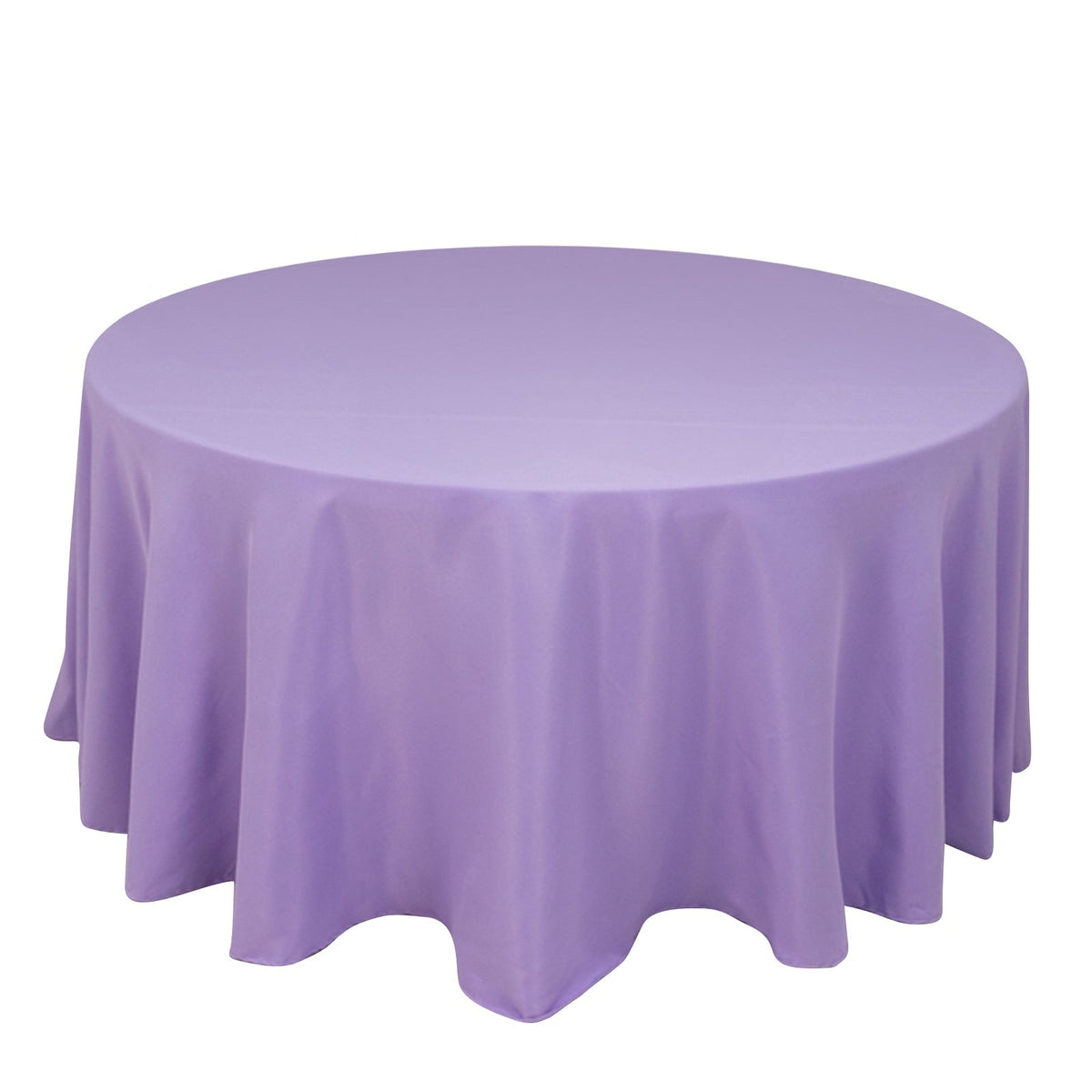 Premium Polyester 120" Round Tablecloth Lavender Lilac - Seamless 220GSM Wrinkle-Resistant Table Cover
