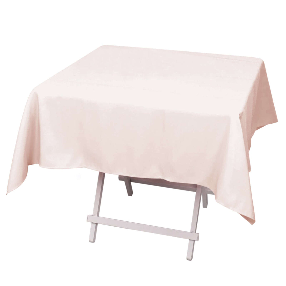 Premium Polyester 54"x54" Square Tablecloth Blush - Stain and Wrinkle-Resistant 220GSM Table Cover