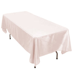 Premium Polyester 60"x102" Rectangle Tablecloth Blush - Durable 220GSM Wrinkle-Resistant Table Cover
