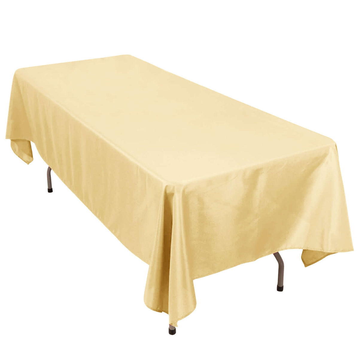 Premium Polyester 60"x102" Rectangle Tablecloth Champagne - Durable 220GSM Wrinkle-Resistant Table Cover