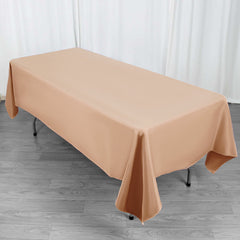 Premium Polyester 60"x102" Rectangle Tablecloth Nude - Durable 220GSM Wrinkle-Resistant Table Cover