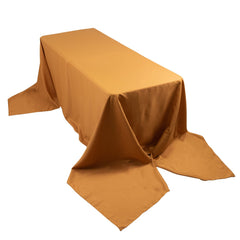 Premium Polyester 90"x156" Rectangle Tablecloth Gold - Seamless 220GSM Stain-Resistant Design for Classy Events