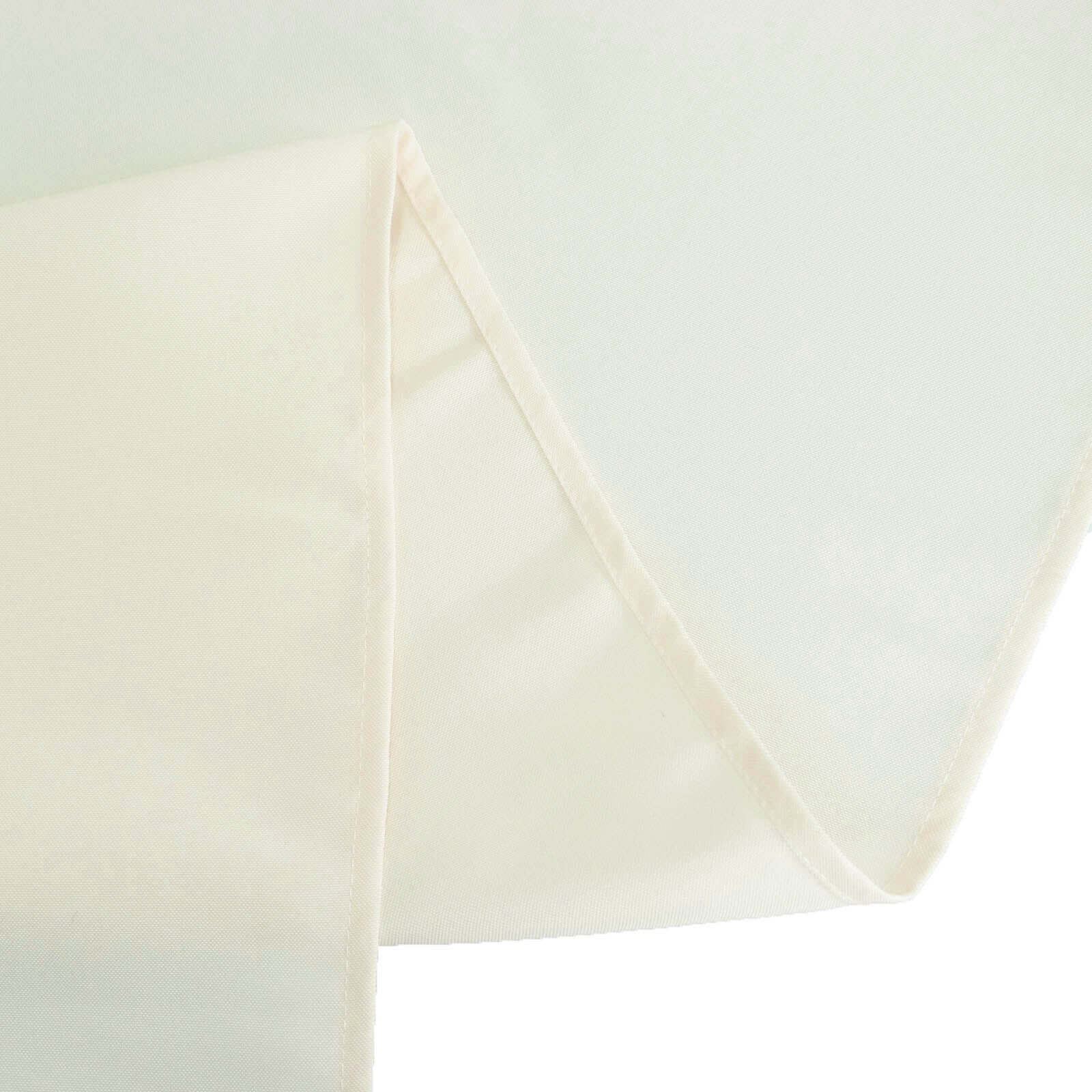 Premium Polyester 70" Round Tablecloth Ivory - Stain and Wrinkle-Resistant 220GSM Table Cover