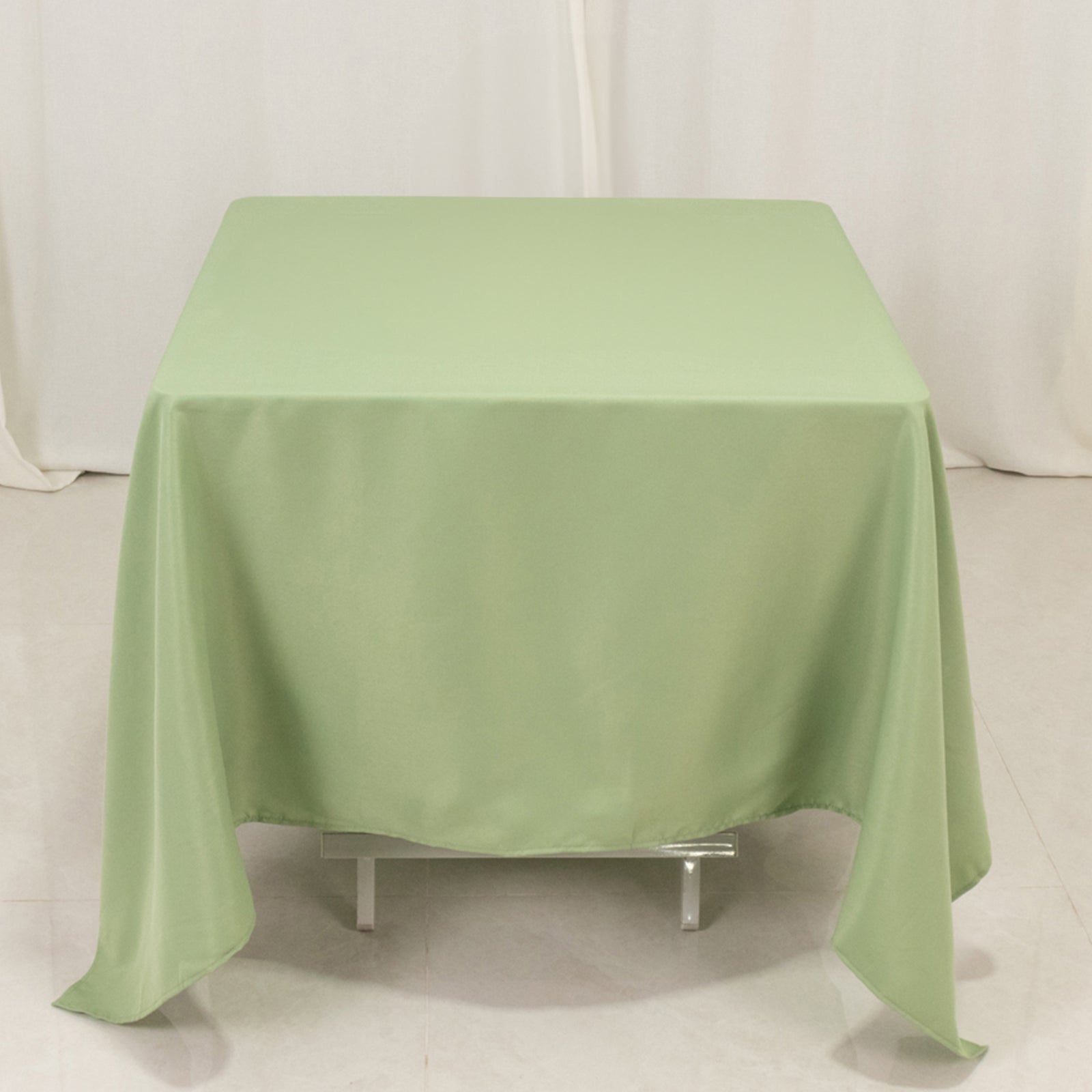Premium Polyester Square Tablecloth 70"x70" Sage Green 220GSM Wrinkle-Resistant Table Cover